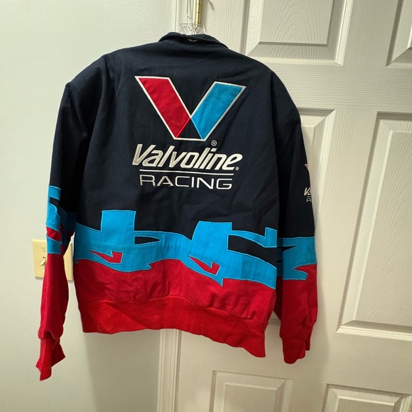 Vintage 1990s Mark Martin Valvoline Jeff Hamilton Colorful Nascar Racing Jacket - Picture 2 of 6